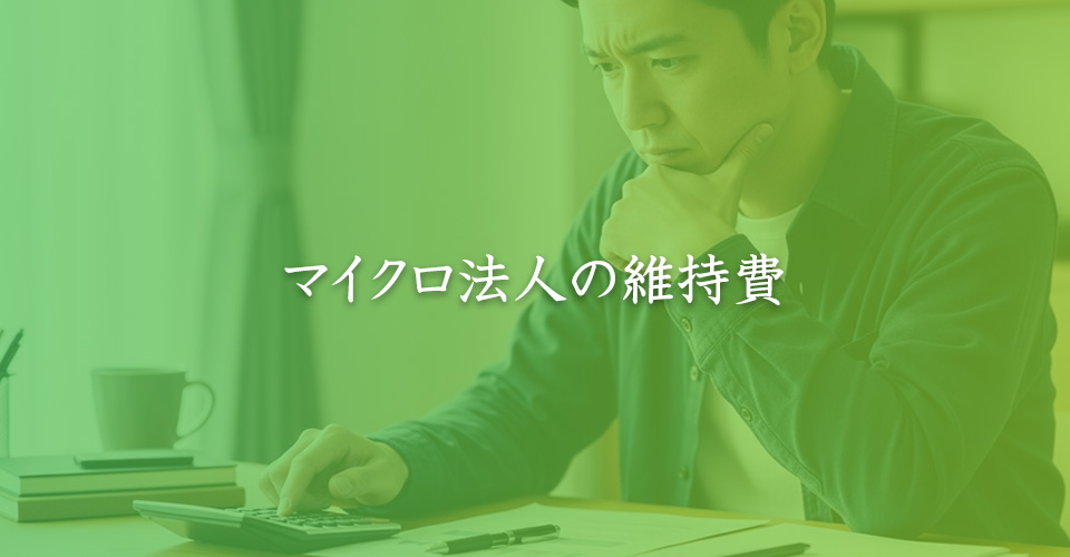 マイクロ法人の維持費
